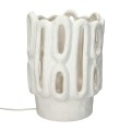 Ceramiczna lampa stołowa biała Cadiz - Pomax
