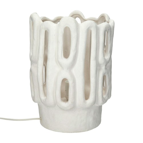 Ceramiczna lampa stołowa biała Cadiz - Pomax