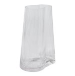Wazon z ryflowanego szkła dmuchanego Ripe 26 cm - Muubs
