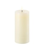 Świeca na baterie z ruchomym płomieniem, walec Led, 7,8x15, Ivory - Uyuni