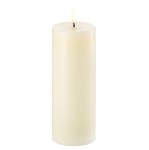 Świeca na baterie z ruchomym płomieniem, walec Led, 7,8x20, Ivory - Uyuni