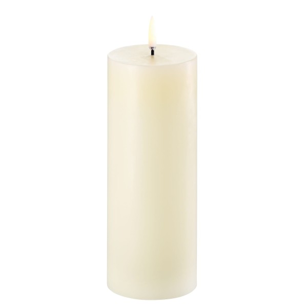 Świeca na baterie z ruchomym płomieniem, walec Led, 7,8x20, Ivory - Uyuni