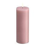 Świeca na baterie z ruchomym płomieniem, walec Led, 7,8x20, Rose Powder - Uyuni