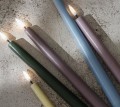 Świeca stożkowa 25 Led na baterie z ruchomym płomieniem, Oyster Grey, 2pak - Uyuni