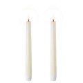 Świeca stożkowa 20 Led na baterie z ruchomym płomieniem, Ivory, 2pak - Uyuni