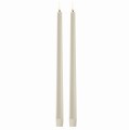 Długie świece stożkowe 32 na baterie z ruchomym płomieniem LED, Oyster Grey, 2 pak - Uyuni