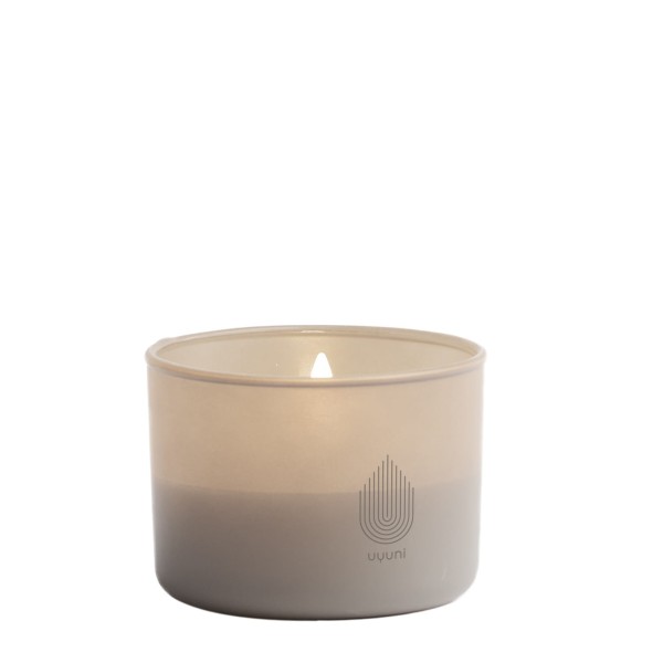 Świeca w szkle na baterie LED z ruchomym płomieniem 8x6, Sandstone - Uyuni