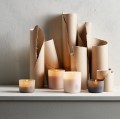 Świeca w szkle na baterie LED z ruchomym płomieniem 9x10, Vanilla - Uyuni