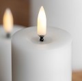 Świeca walec LED na baterie z ruchomym płomieniem Melted Pillar 5x2,8, biała - Uyuni