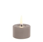 Świeca walec LED na baterie z ruchomym płomieniem Melted Pillar 5x2,8, Sandstone - Uyuni