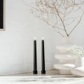 Minimalistyczny świecznik na pojedynczą świecę stożkową Light czarny, 2pak - Uyuni