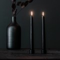Minimalistyczny świecznik na pojedynczą świecę stożkową Light czarny, 2pak - Uyuni