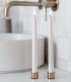 Minimalistyczny świecznik na pojedynczą świecę stożkową Light złoty, 2pak - Uyuni