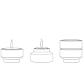 Świecznik z trawertynu na tealight i świecę walec - Uyuni