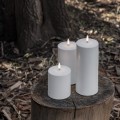 Świeca walec Outdoor zewnętrzna LED z ruchomym płomieniem 8,4x10 cm, biała - Uyuni