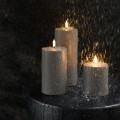 Świeca walec Outdoor zewnętrzna LED z ruchomym płomieniem 8,4x10 cm, Sandstone - Uyuni