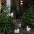 Świeca walec Outdoor zewnętrzna LED z ruchomym płomieniem 8,4x15 cm, biała - Uyuni