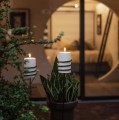 Świeca walec Outdoor zewnętrzna LED z ruchomym płomieniem 8,4x20 cm, biała - Uyuni