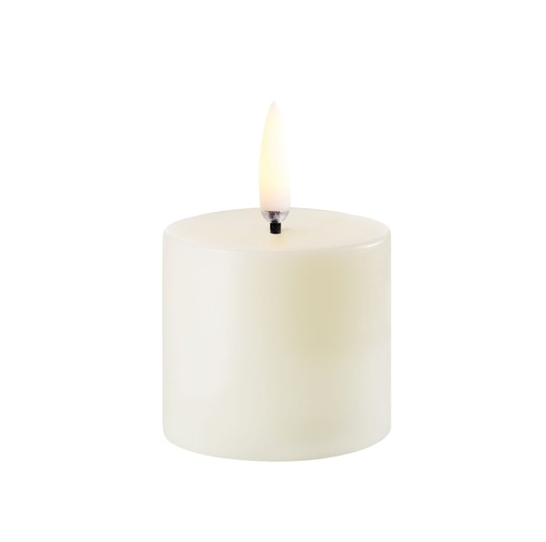 Świeca na baterie z ruchomym płomieniem, walec Led, 5x4,5, Ivory - Uyuni