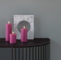 Świeca woskowa LED walec Silk 7,4 x 10 cm, Vintage Rose - Moods and More