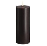 Świeca woskowa LED walec Silk 7,4 x 20 cm, charcoal - Moods and More