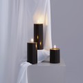 Świeca woskowa LED walec Silk 7,4 x 15 cm, charcoal - Moods and More