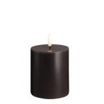 Świeca woskowa LED walec Silk 7,4 x 10 cm, charcoal - Moods and More