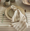 Obrus w paski Riviera Sand, 145x330 - Himla
