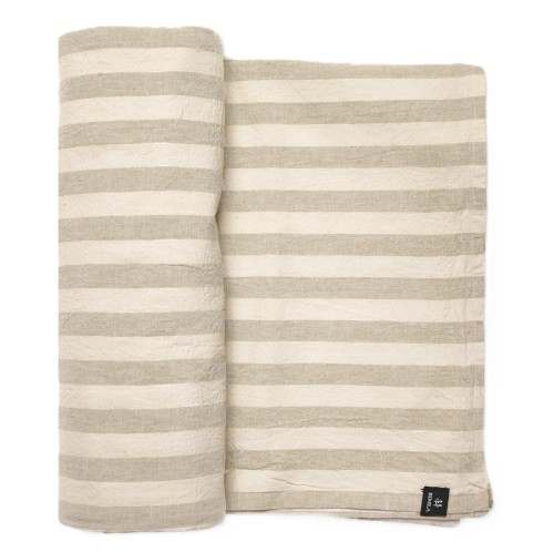 Obrus w paski Riviera Sand, 145x330 - Himla