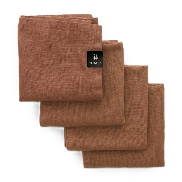 Lniane serwetki materiałowe na stół 45x45 Sunshine Grounded, 4-pak - Himla