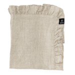 Serwetki materiałowe lniane z falbanką 50x50 Volin Oatmeal, 2-pak - Himla