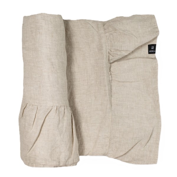 Obrus z falbanką lniany 170x270 Volin Oatmeal - Himla