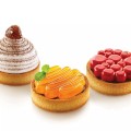 Forma do mini tart silikonowa z ringami Kit Tarte Ring Honoré Ø8 cm, zestaw - Silikomart