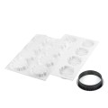 Forma do mini tart silikonowa z ringami Kit Tarte Ring Honoré Ø8 cm, zestaw - Silikomart