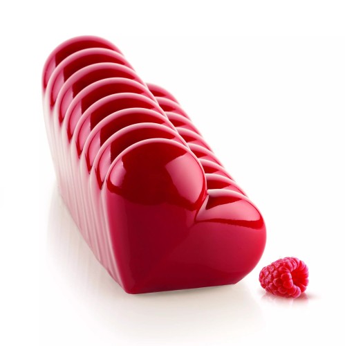 Forma silikonowa do ciasta podłużna w kształcie serca Coeur - Silikomart