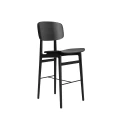 Hoker drewniany z oparciem NY11 65, dąb czarny Black - NORR11