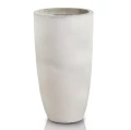 Donica okrągła wysoka z włókna ceramicznego Ø 42 cm, h 78 cm, jasny szary - Polnix