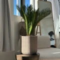 Donica z włókna ceramicznego Ø 45 cm, brązowa - Polnix