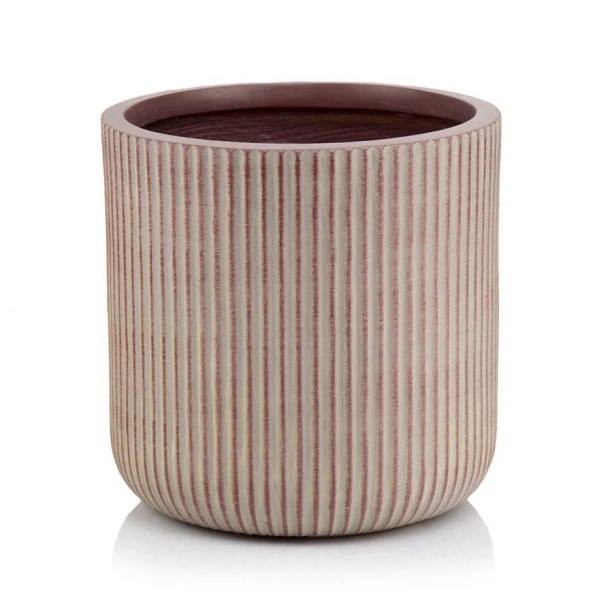 Donica z włókna ceramicznego Ø 45 cm, brązowa - Polnix