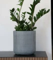 Donica z włókna ceramicznego Ø 45 cm, szara - Polnix