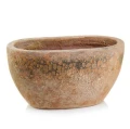 Podłużna donica ogrodowa ceramiczna 38x20 cm, brąz - Polnix