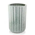 Wysoka donica do salonu z wypukłym wzorem, miętowy terrazzo 44 cm - Polnix