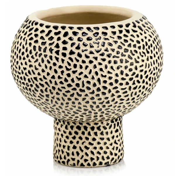 Osłonka ceramiczna na nodze Ø 16 cm ze wzorem w cętki - Polnix