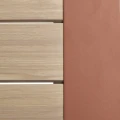 Niski stolik ogrodowy Allure 79x79x30 cm, Beige Mahogany - Hesperide
