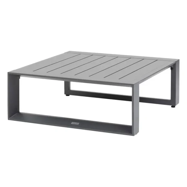 Niski stolik ogrodowy Allure 79x79x30 cm, grafitowy - Hesperide