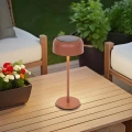 Lampa solarna stołowa Bolty 30 cm z aluminium, Mahogany - Hesperide