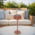 Lampa solarna stołowa Bolty 30 cm z aluminium, Mahogany - Hesperide