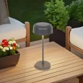 Lampa solarna stołowa Bolty 30 cm z aluminium, grafit - Hesperide