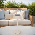 Lampa solarna stołowa Bolty 30 cm z aluminium, Clay beżowa - Hesperide