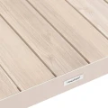 Niski stolik ogrodowy aluminiowy 87x87 Evasion, Clay Linen - Hesperide